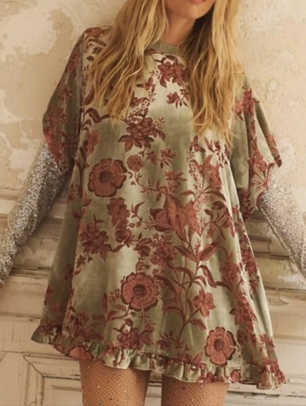 Free People Botanical Blooms Mini Dress